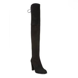 Stuart weitzman highland over the knee boots black suede size 9 US